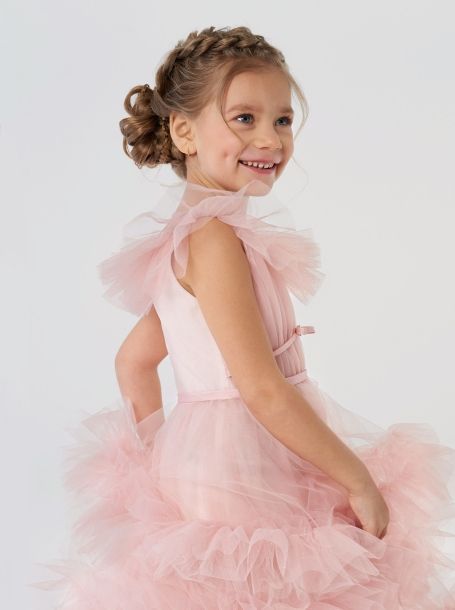 Фото8: картинка 1510.43 Платье нарядное Церемония, с пышными оборками, розовый Choupette - одевайте детей красиво!