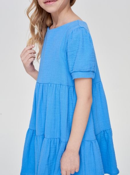 Фото5: Голубое многоярусное платье для девочки
