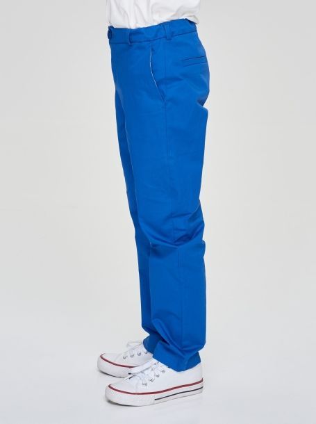 Фото3: 1280.43 Голубые брюки из твила