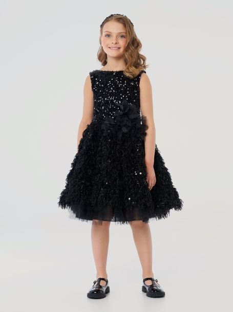Фото4: картинка 1534.43 Платье нарядное Церемония, с пышной юбкой, черный Choupette - одевайте детей красиво!