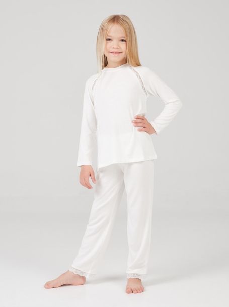 Фото3: картинка 31.40 Пижама с кружевом для девочки  Choupette Choupette - одевайте детей красиво!