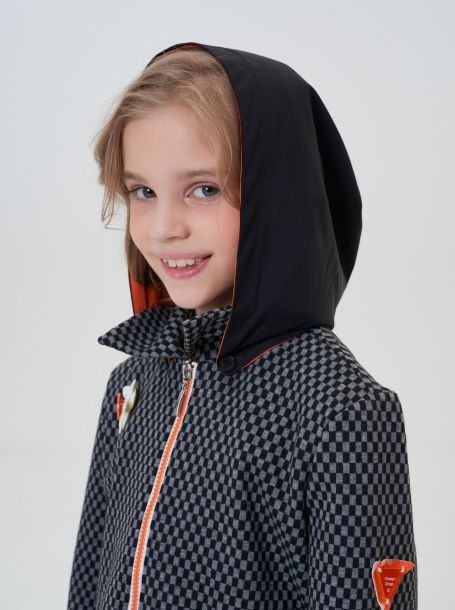 Фото8: картинка 69.116 Куртка-жакет из джерси с декором, черный/серый Choupette - одевайте детей красиво!