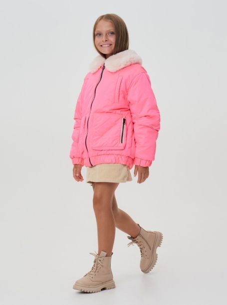 Фото1: картинка 759.20 Куртка из фактурной плащевки, ярко-розовый Choupette - одевайте детей красиво!