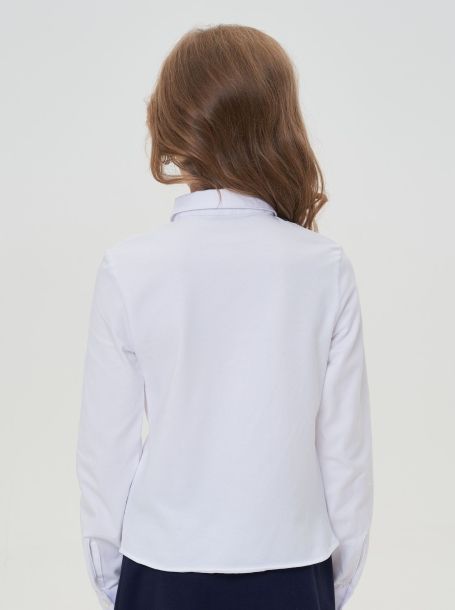 Фото3: Классическая белая блузка для девочки