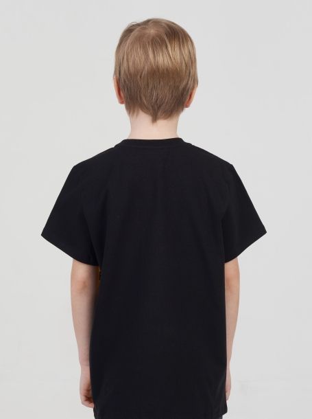 Фото3: Черная свободная футболка для мальчика