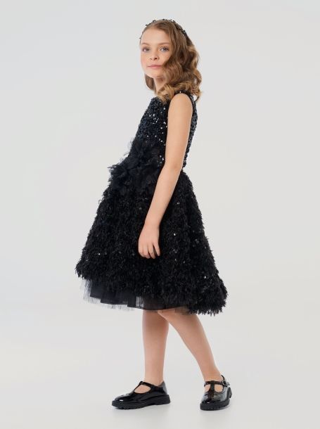 Фото3: картинка 1534.43 Платье нарядное Церемония, с пышной юбкой, черный Choupette - одевайте детей красиво!