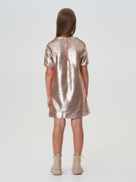 Фото4: картинка 17.114 Платье с пайетками, песочное золото Choupette - одевайте детей красиво!