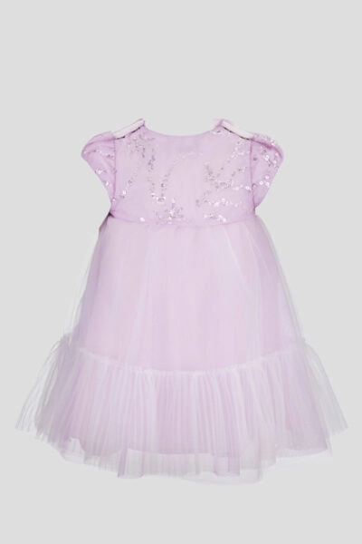 Платье из фактурной ткани с пайетками и бабочками — изображение 3