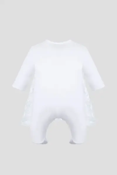 Комплект нарядный (комбинезон-платье, чепчик) с декором — изображение 3