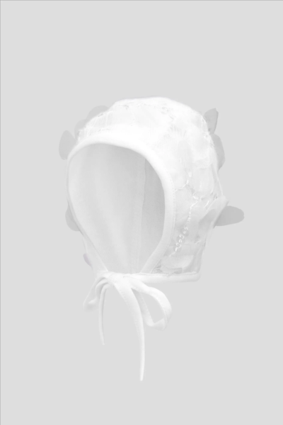 Комплект нарядный из кружева с бабочками (комбинезон, чепчик) — изображение 4