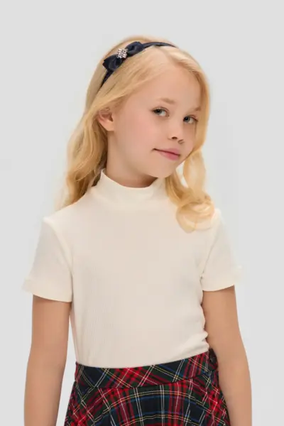 Ободок с бантом и стразами — изображение 5