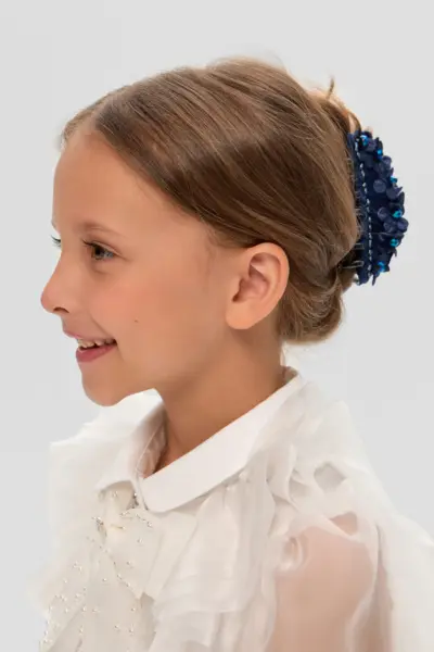 Заколка-краб, цвет синий — изображение 3