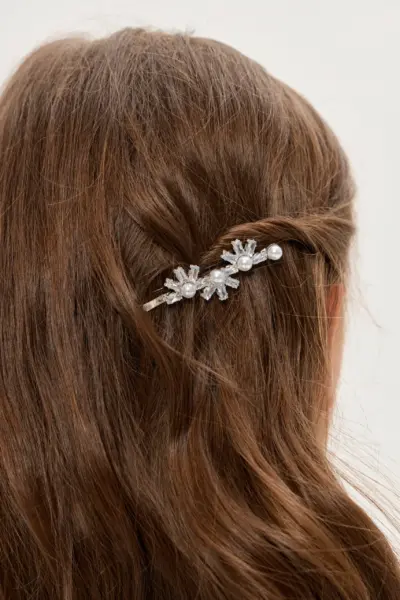 Комплект заколок с жемчужинками и стразами, 3 шт. — изображение 6