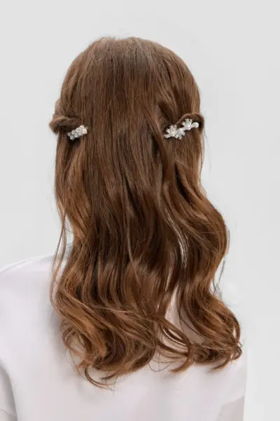 Комплект заколок с жемчужинками и стразами, 3 шт. — изображение 3