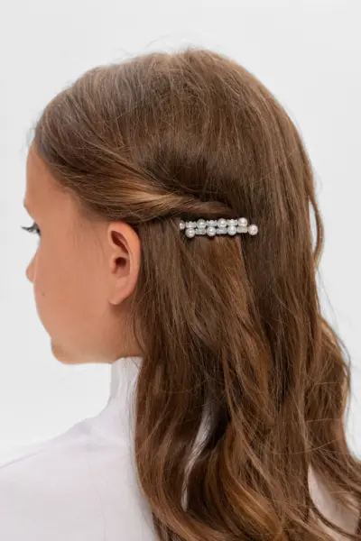 Комплект заколок с жемчужинками и стразами, 3 шт. — изображение 4