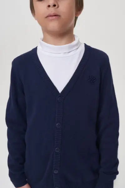 Кардиган вязаный с клубными пуговицами — изображение 5