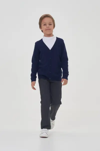 Кардиган вязаный с клубными пуговицами — изображение 4