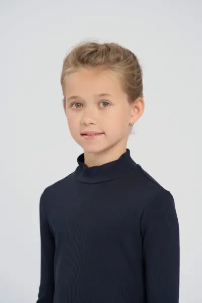 Водолазка из вискозного кашкорсе, синяя — изображение 5