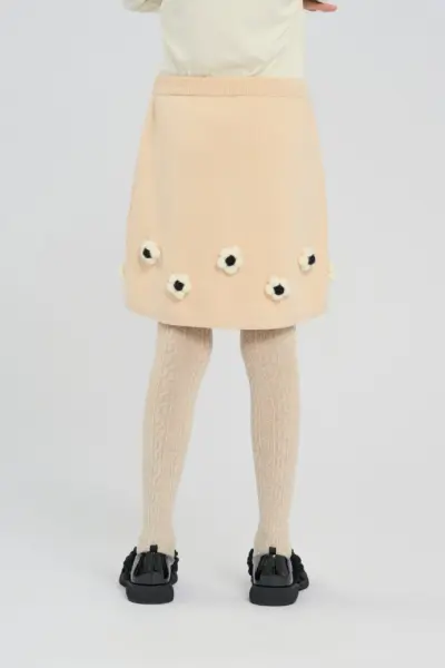 Юбка вязаная с цветочным декором — изображение 4