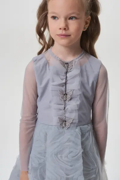 Платье нарядное из фантазийной ткани — изображение 4