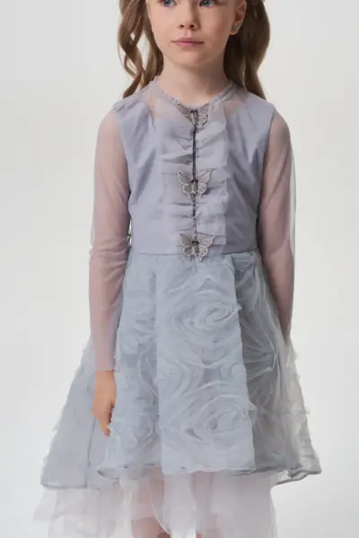 Платье нарядное из фантазийной ткани — изображение 5