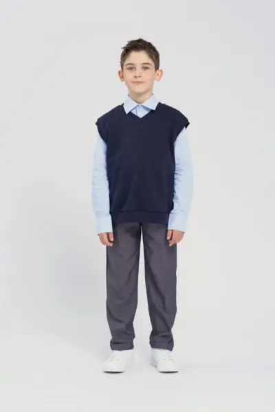 Жилет из футера, синий — изображение 4