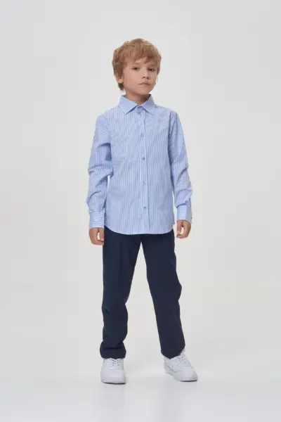 Рубашка в полоску, на кнопках — изображение 5