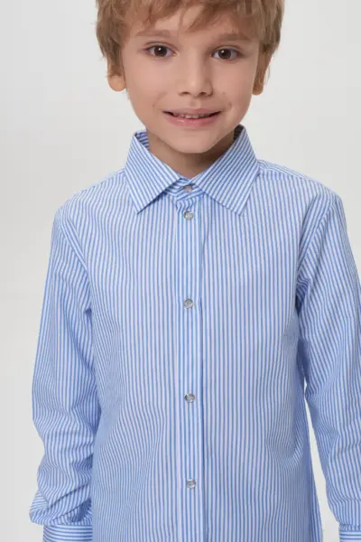 Рубашка в полоску, на кнопках — изображение 6