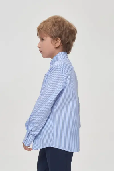 Рубашка в полоску, на кнопках — изображение 3