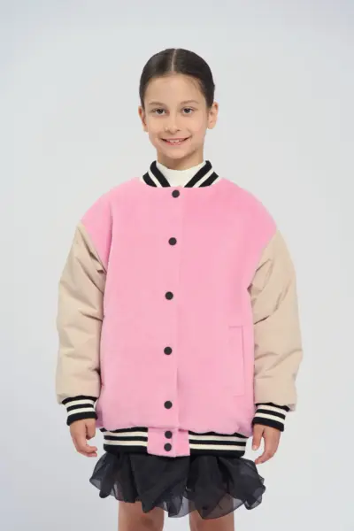 Куртка-бомбер оверсайз из пальтовой ткани — изображение 6