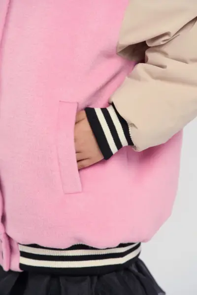 Куртка-бомбер оверсайз из пальтовой ткани — изображение 9