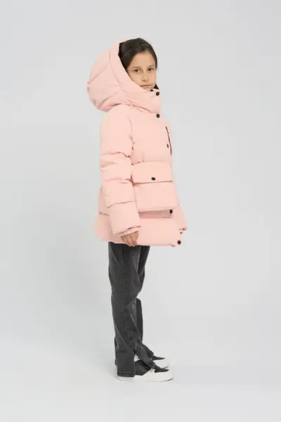 Куртка на синтепухе удлиненная с сумочкой — изображение 5