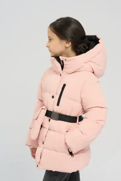 Куртка на синтепухе удлиненная с сумочкой — изображение 8