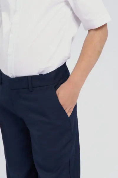 Брюки с низкой посадкой, синие — изображение 5