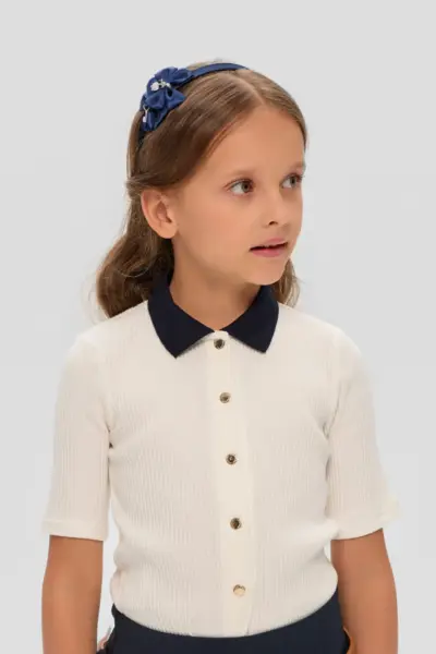 Ободок с бантами и стразами — изображение 4