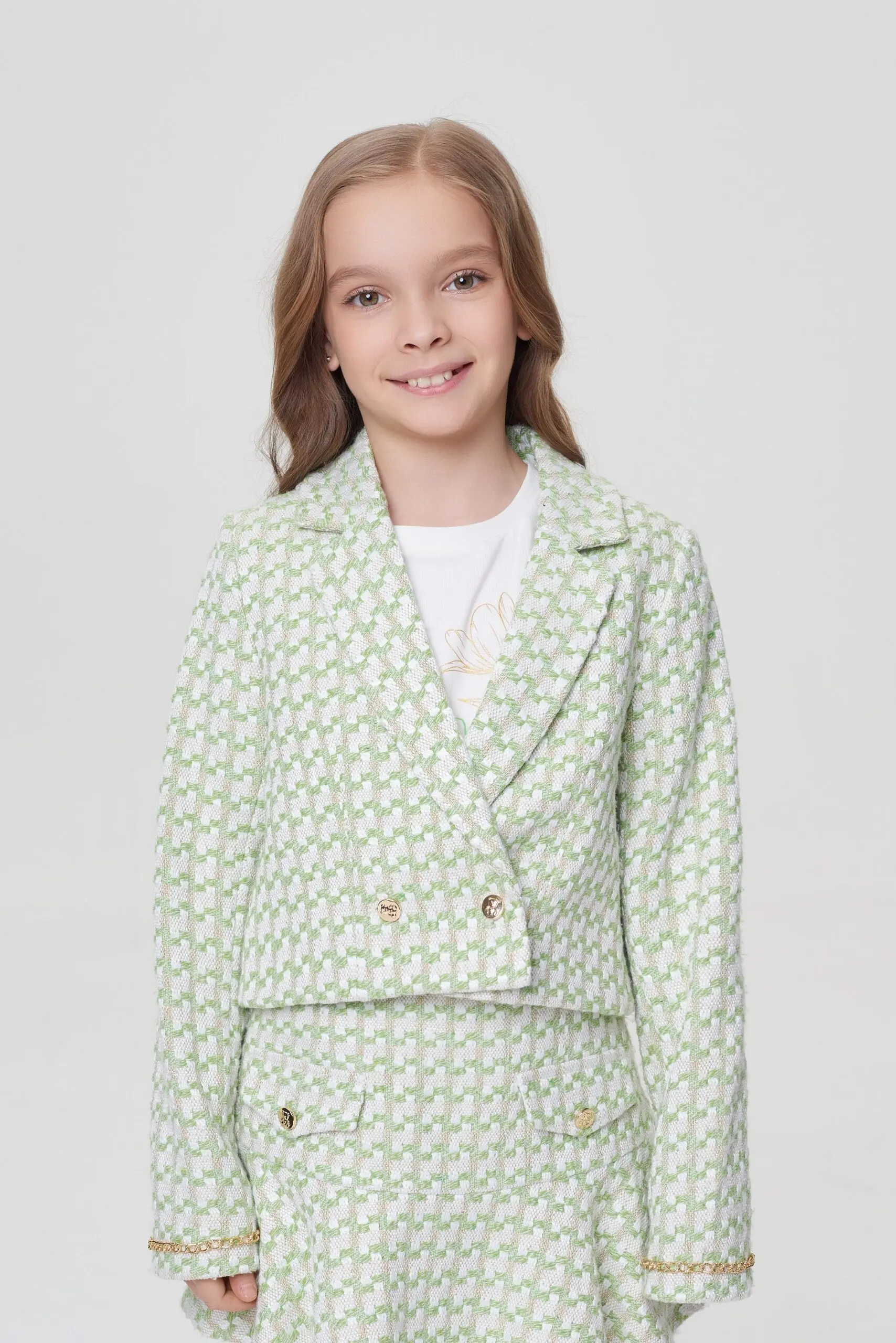 da33y6wyn4s3gze6xka4ozhbq44ibitx Жакет из твида с золотым люрексом — изображение 1