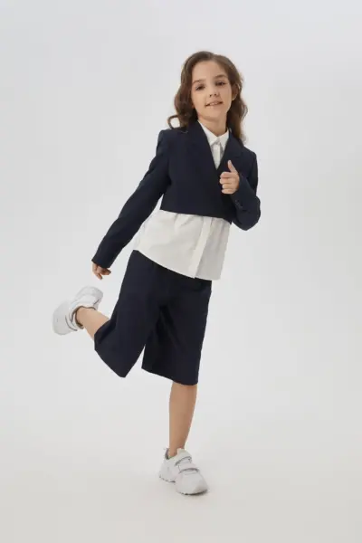 Брюки-бермуды, синие — изображение 5