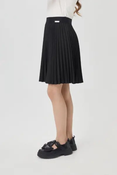 Юбка плиссе, черная — изображение 4