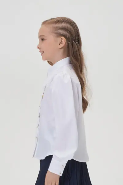 Блузка нарядная, белая — изображение 3