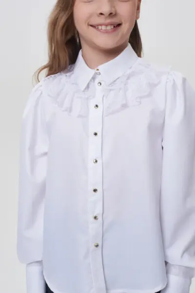 Блузка нарядная, белая — изображение 6