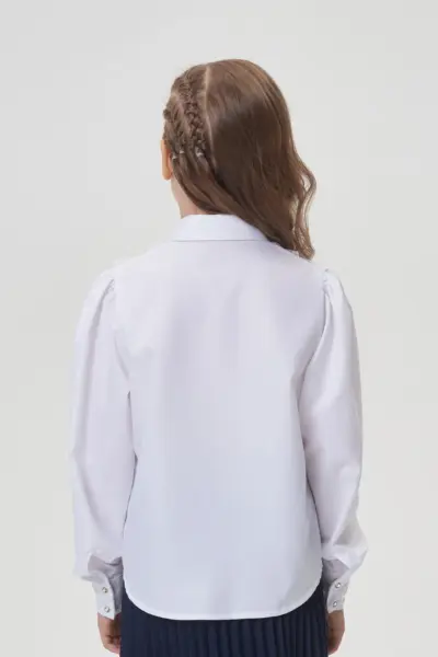 Блузка нарядная, белая — изображение 7