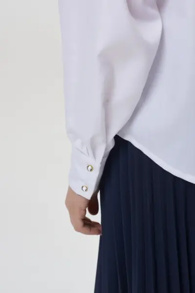 Блузка нарядная, белая — изображение 8