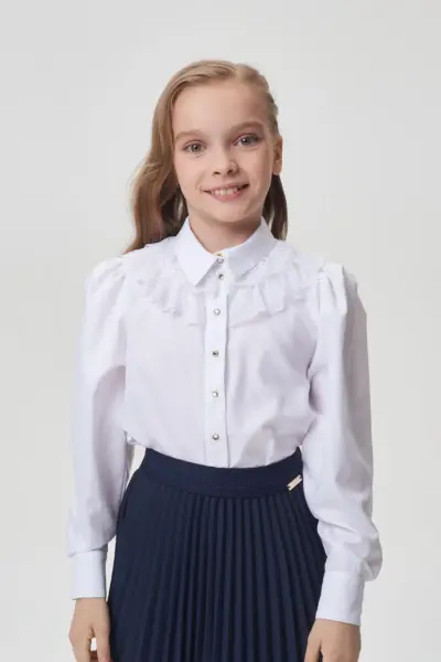 Блузка нарядная, белая — изображение 4