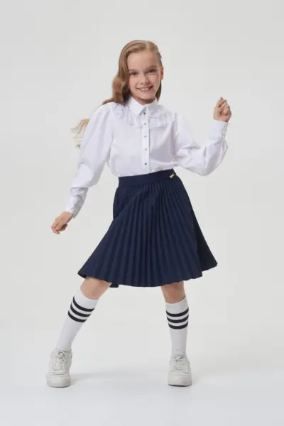 Блузка нарядная, белая — изображение 9