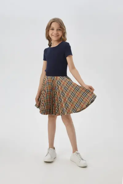 Юбка-гофре в клетку — изображение 7