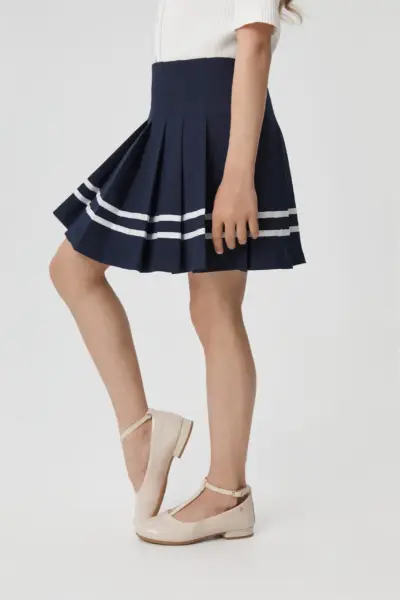 Юбка в складку, синяя — изображение 3