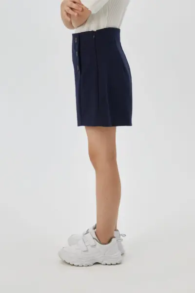 Шорты с высокой посадкой, синие — изображение 3