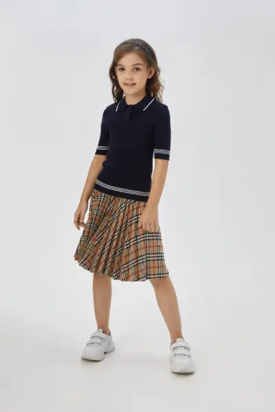 Джемпер-поло вязаный, синий — изображение 11