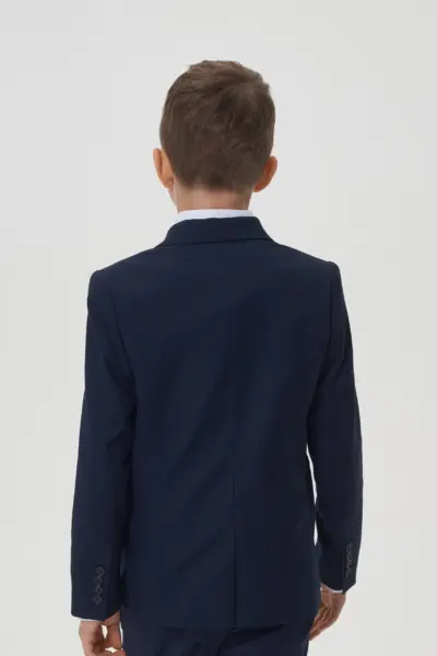 Пиджак Slim из костюмной ткани, синий — изображение 4