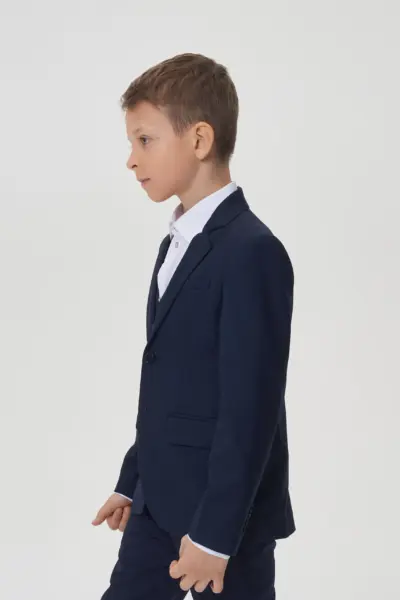 Пиджак Slim из костюмной ткани, синий — изображение 3